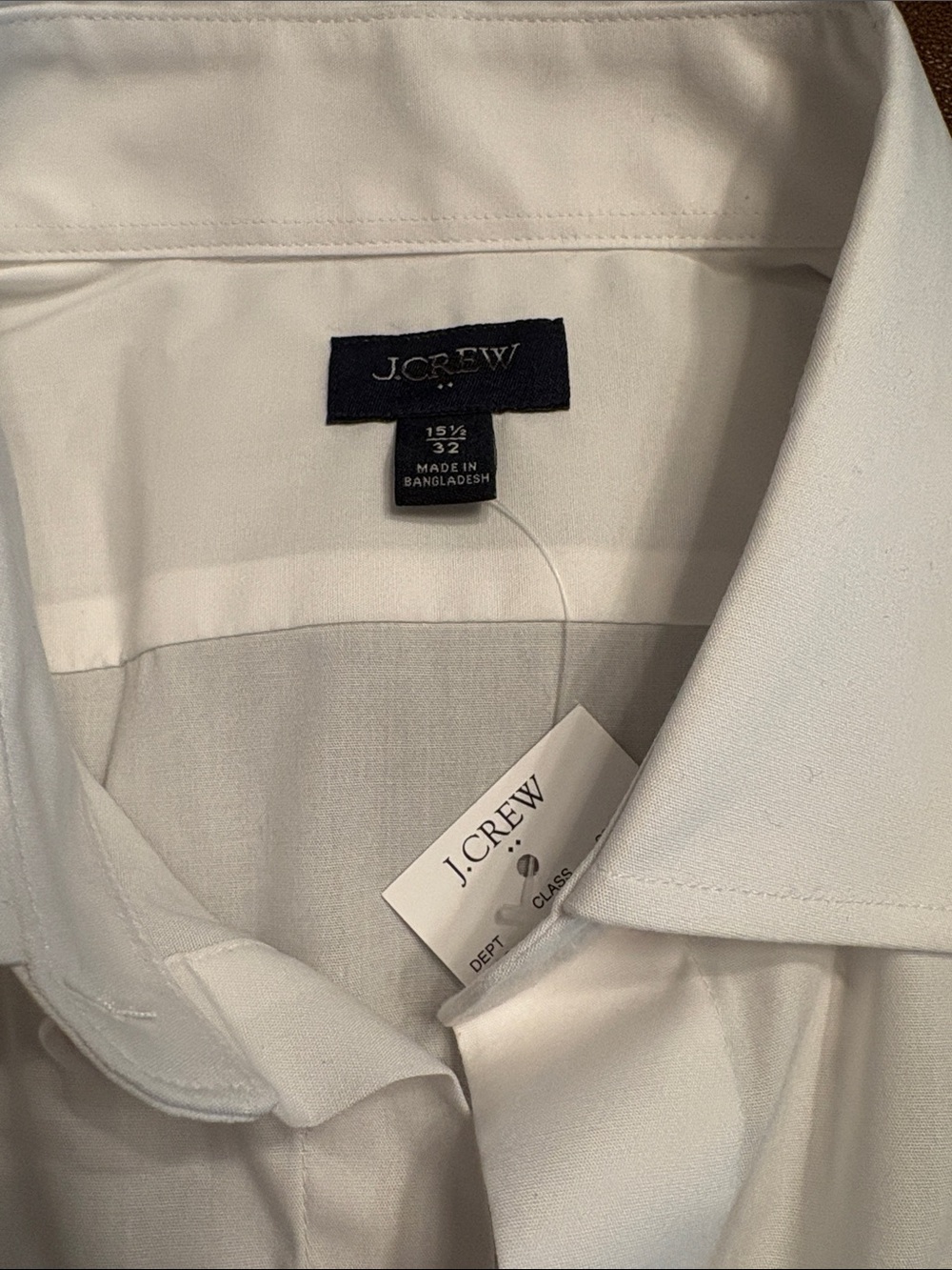 J Crew Factory men’s Thompson tuxedo shirt white Size 15 1/2 X 32 NWT - Picture 7 of 7